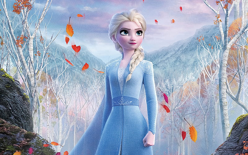2019, Frozen 2 Queen Elsa, portrait, main character, promotional materials, HD wallpaper