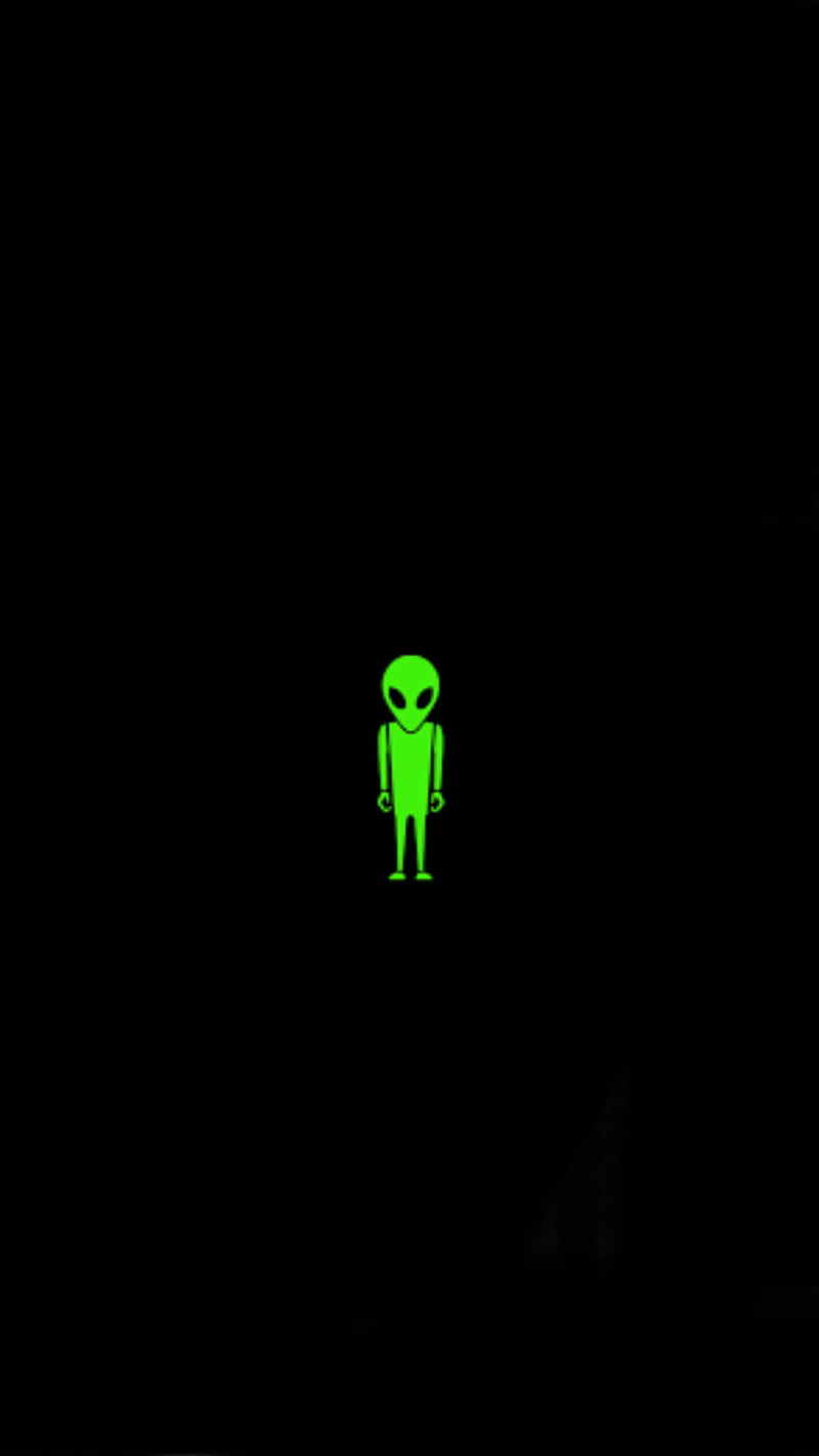 Hello, alien, green, interstellar, ufo, HD phone wallpaper