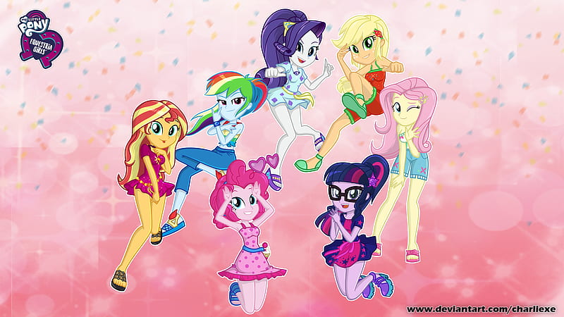 My Little Pony, My Little Pony: Equestria Girls, Sci-Twi (My Little Pony) , Pinkie Pie , Sunset Shimmer , Rainbow Dash , Rarity (My Little Pony) , Applejack (My Little Pony) , Fluttershy (My Little Pony), HD wallpaper