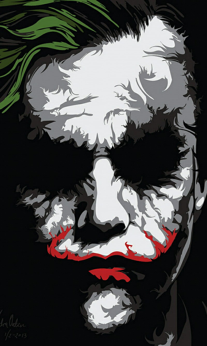 Joker, black, love, HD phone wallpaper