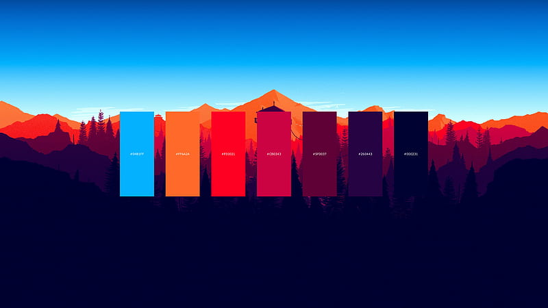 Firewatch Morning Color Palette [] : R, HD wallpaper