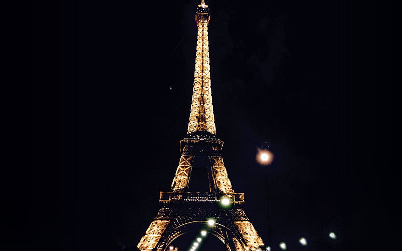 paris, city, art, night, france, eiffel, tower, dark, HD wallpaper