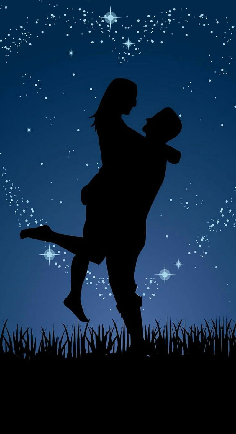 Pin de Hector Manuel em Fondo de pantalla oscuros. Desenho de casal, Ilustração de casal, Desenhos de amor, Romance Art, HD phone wallpaper