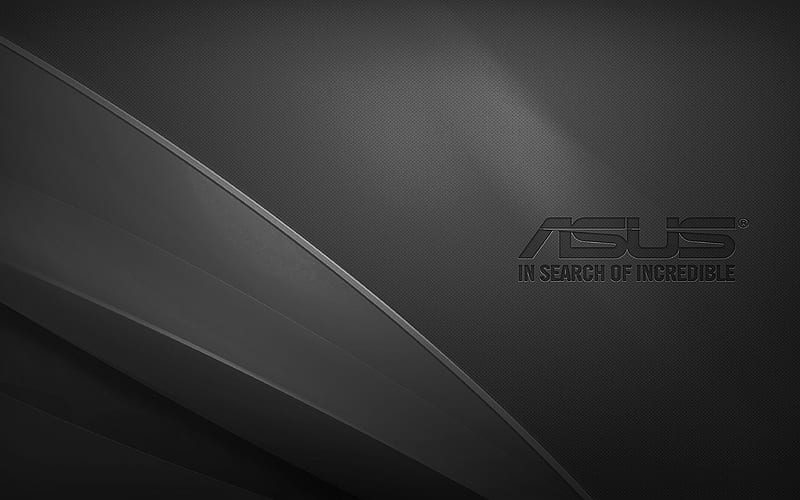 Asus black logo, , creative, black wavy background, Asus logo, artwork, Asus, HD wallpaper