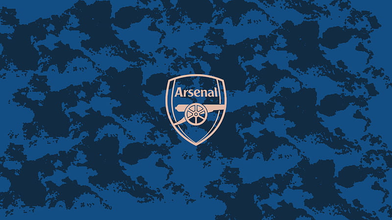 Crest Emblem Logo Soccer Symbol Blue Background Arsenal F.C, HD wallpaper