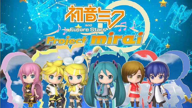 初音ミク and The Future Stars Project Mirai, 3DS, Kaito, Project Mirai, Project Diva, Meiko, Rin Kagamine, Vocaloid, Len Kagamine, Megurine Luka, Hatsune miku, HD wallpaper