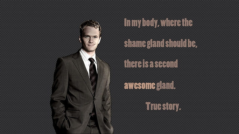 Barney Stinson Awesome Gland, barney, suit, your, tv, mother, stinson, show, gland, i, met, series, quote, awesome, how, funny, HD wallpaper