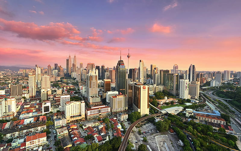 Kuala Lumpur, sunset, cityscape, capital, Malaysia, skyline, Petronas  Towers, HD wallpaper | Peakpx