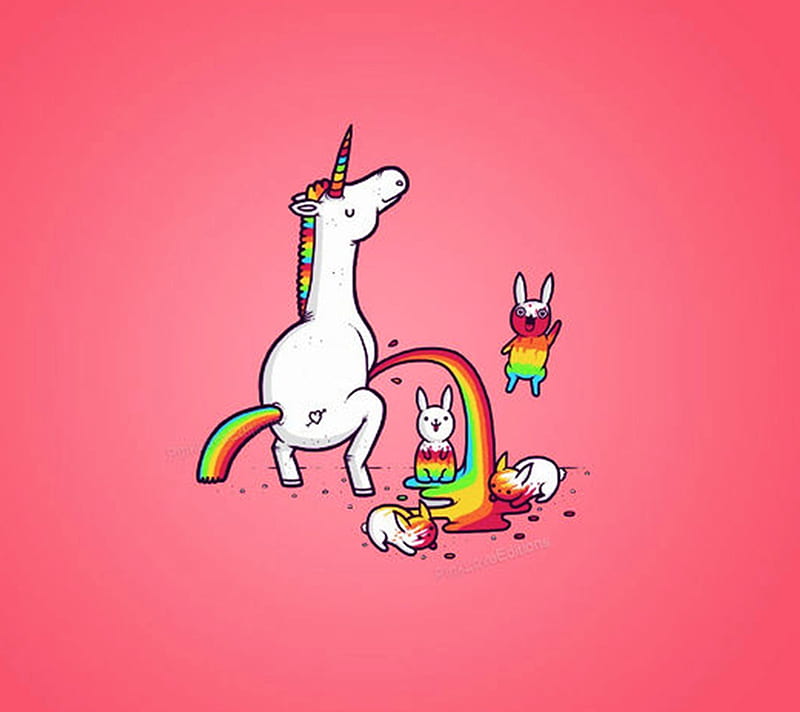 Unicorn1, conejitos, arco iris, unicornio, Fondo de pantalla HD | Peakpx