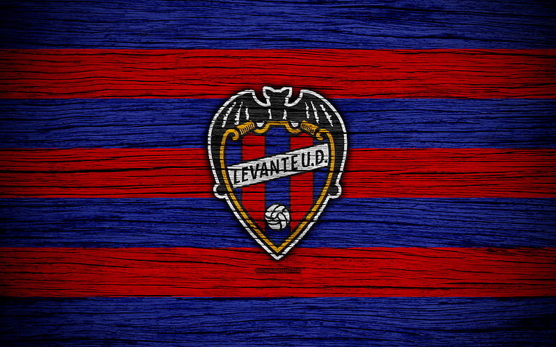 FC Levante Spain, LaLiga, wooden texture, soccer, Levante, football club, La Liga, Levante FC, HD wallpaper