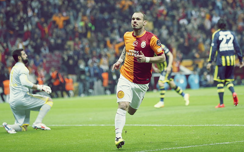 Wesley Sneijder, footbal, Galatasaray, Turkey, HD wallpaper
