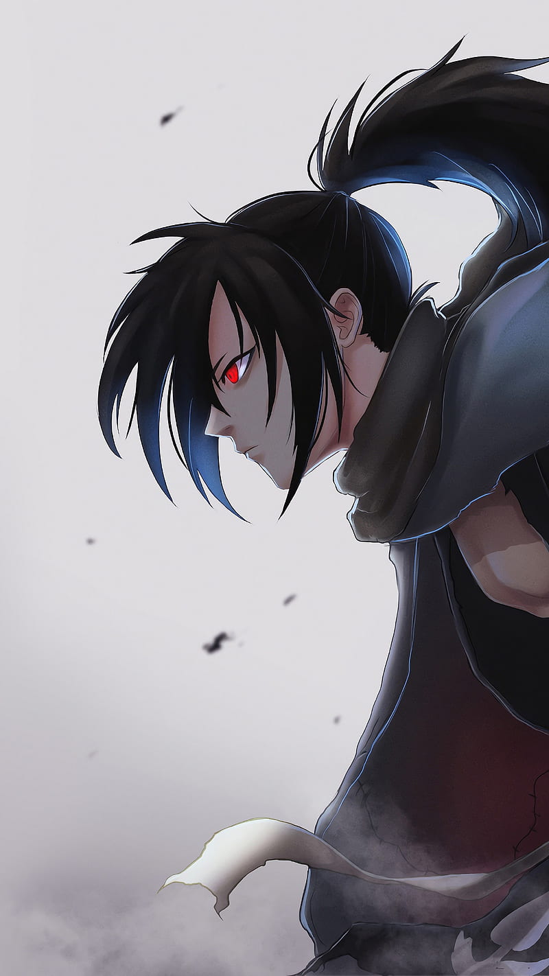 hyakymaru, anime, dororo, noir, voy, wite, HD phone wallpaper