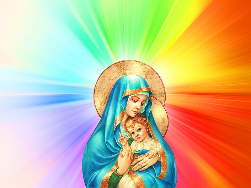 Blessed mother of God and ours, christ, virgin, jesus, mary, HD wallpaper