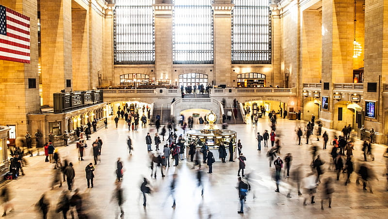 Grand Central Station, architecture, modern, people, buildings, HD wallpaper