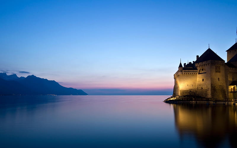 montreux castle-Nature Landscape, HD wallpaper