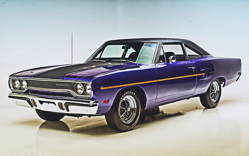 Plymouth Roadrunner, retro cars, 1970 cars, muscle cars, R, 1970 Plymouth Roadrunner, american cars, Plymouth, HD wallpaper