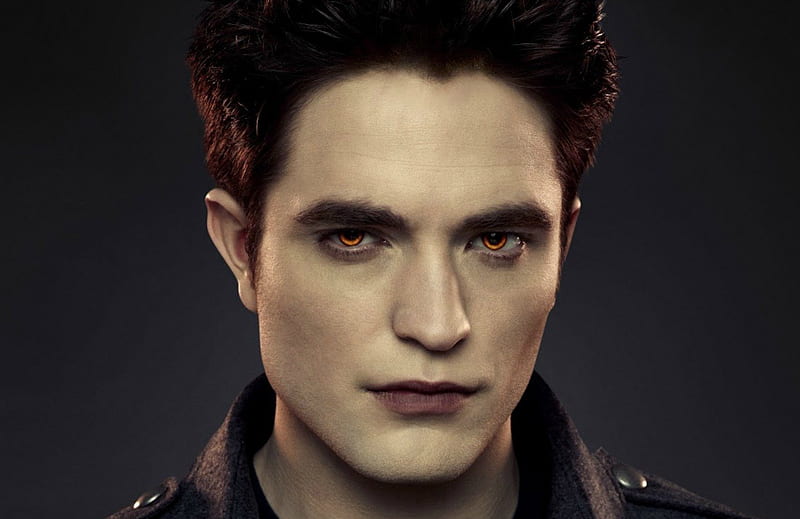 Robert Pattinson as Edward, movie, man, yellow eyes, twilight saga, edward, vampire, actor, creature, robert pattinson, HD wallpaper