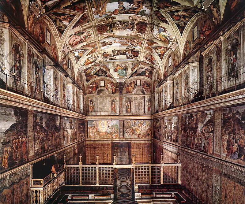 Sistine chapel, sistine, chapel, michelangelo, vatican, HD wallpaper