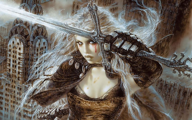Blonde Warrior Art by Luis Royo - wide 11