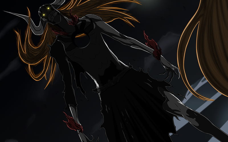 Vasto Lorde, #Kurosaki Ichigo, #Hollow, #Bleach, #horns, #anime, #glowing  eyes, wallpaper