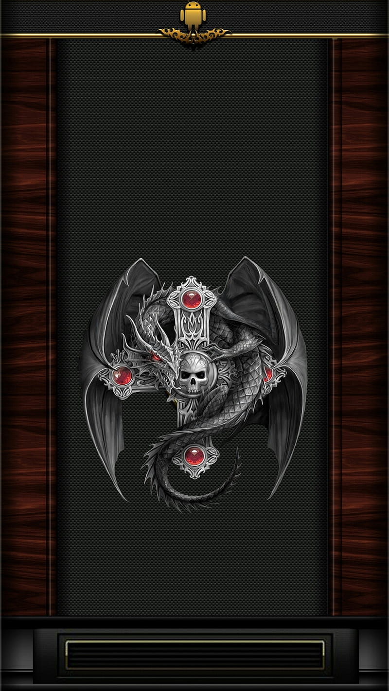 GOTHIC, black, metal, new, cross, dragon, skull, magic, dark, HD phone  wallpaper | Peakpx