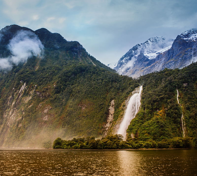 New Zealand, mountains, river, waterfalls, HD wallpaper | Peakpx