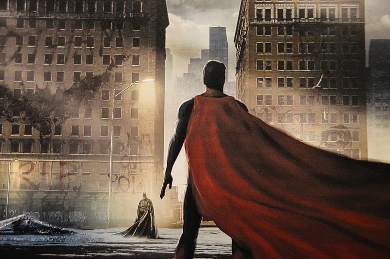 Batman Vs Superman Painting , batman, superman, superheroes, painting, HD wallpaper