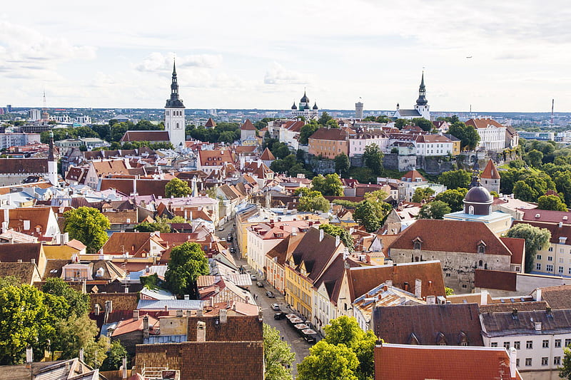 Cities, Tallinn, Building, Estonia, Panorama, HD wallpaper