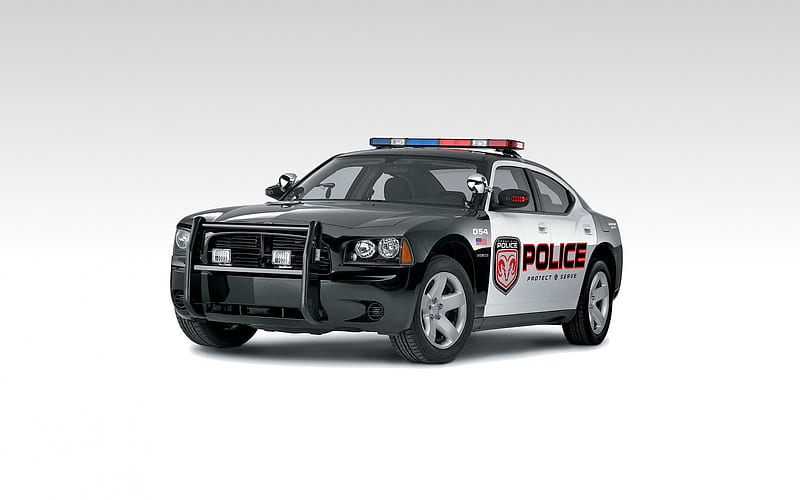 Dodge Charger Police, 2006, exterior, front view, police car, american police, police Charger, american cars, Dodge, HD wallpaper