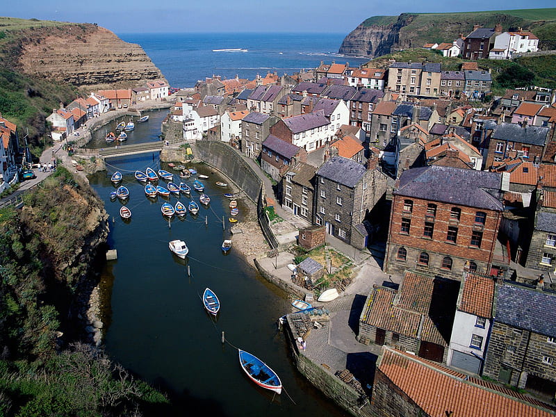 Staithes Near whitby England, cool, staithes, england, HD wallpaper