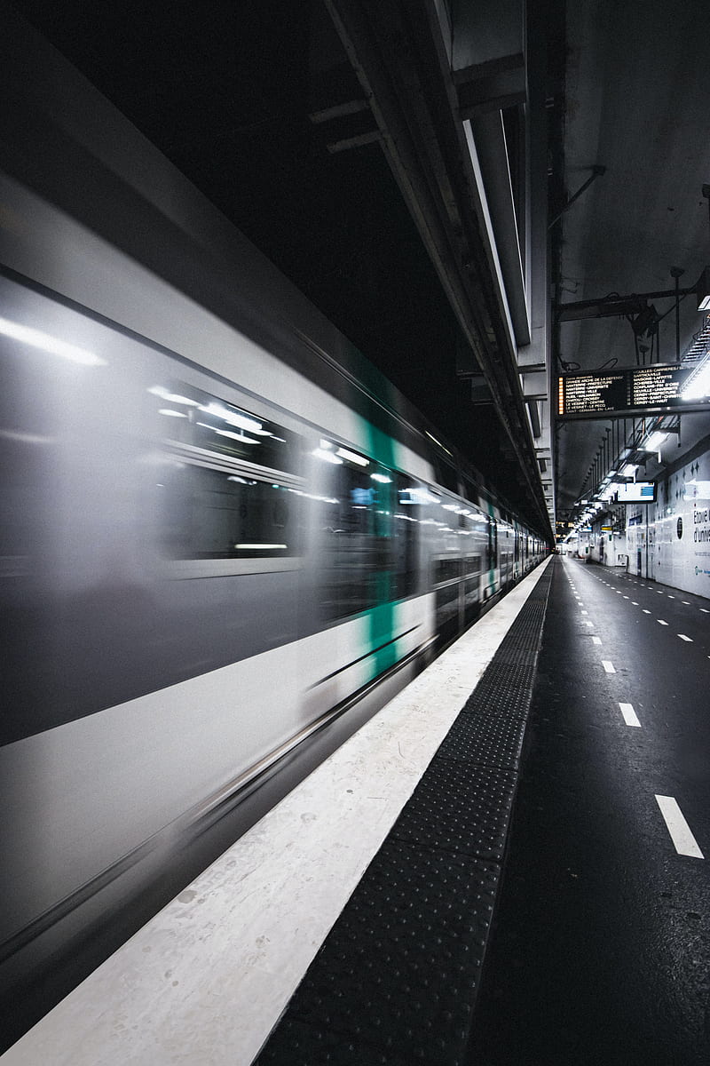 train, subway, movement, blur, HD phone wallpaper