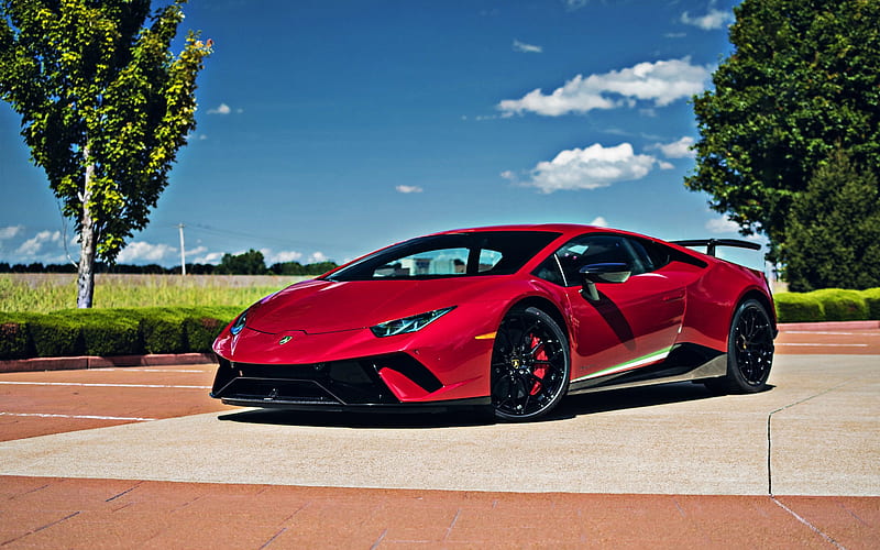 Lamborghini Huracan Performante, red supercar, front view, new red Huracan,  tuning, HD wallpaper | Peakpx