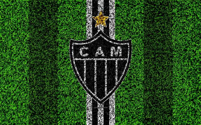 Atletico Mineiro Football Lawn Logo Brazilian Football Club Emblem Black And White Lines Hd Wallpaper Peakpx