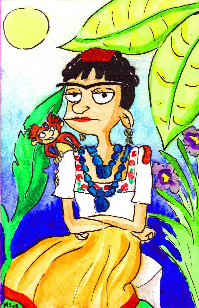 Hey Arnold! Fan Art: Helga as Frida Kahlo. Hey arnold, Art, Frida kahlo cartoon, HD phone wallpaper
