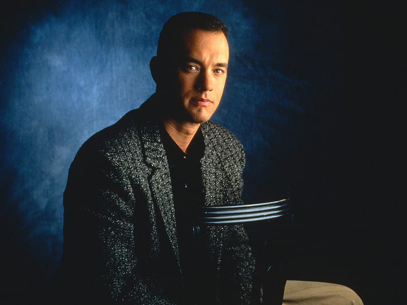 Tom Hanks, cute, male, good, nice dress, blue eyes, actor, HD wallpaper