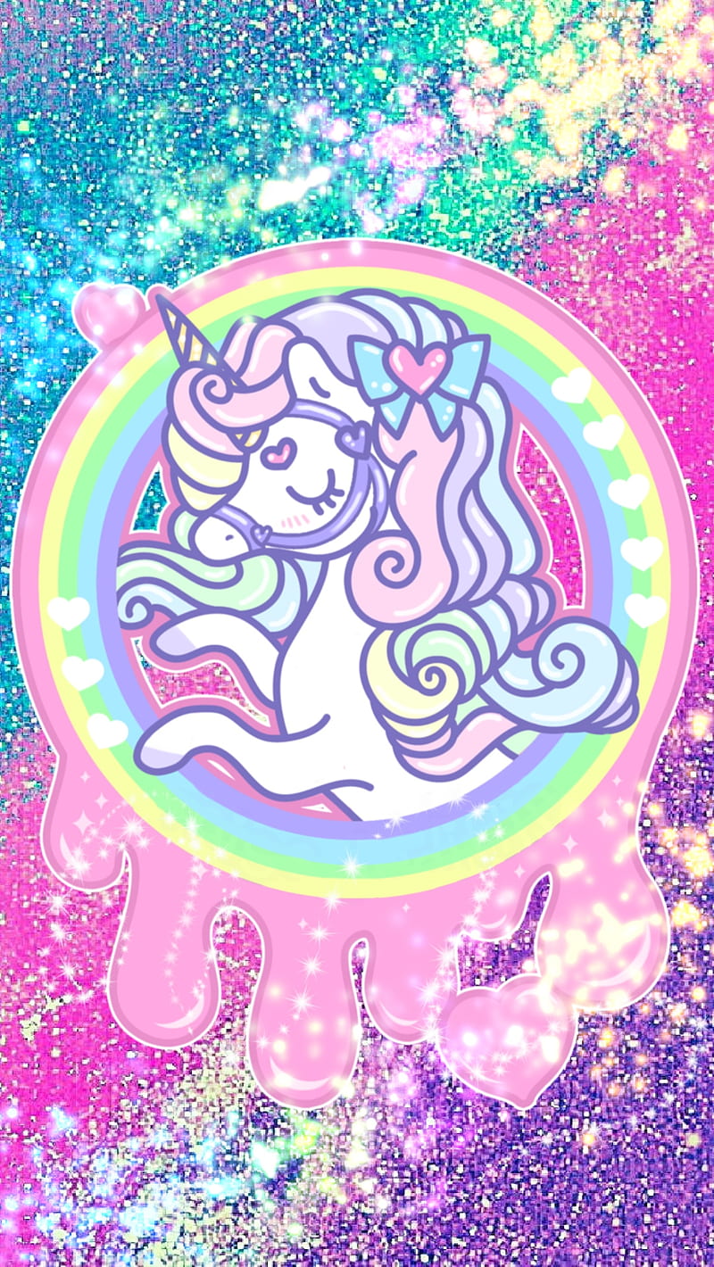 Glitter Unicorn colorful neon pastel rainbow cute HD phone wallpaper   Peakpx