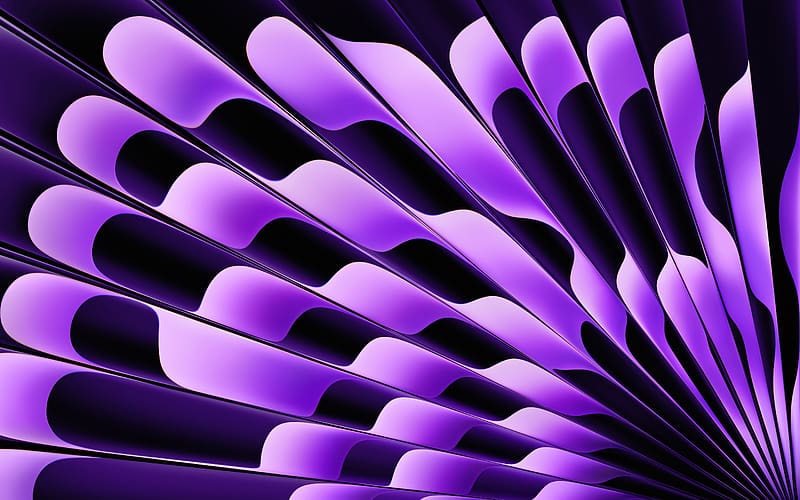 MacOS Sonoma Radial Purple Abstract Background, HD wallpaper