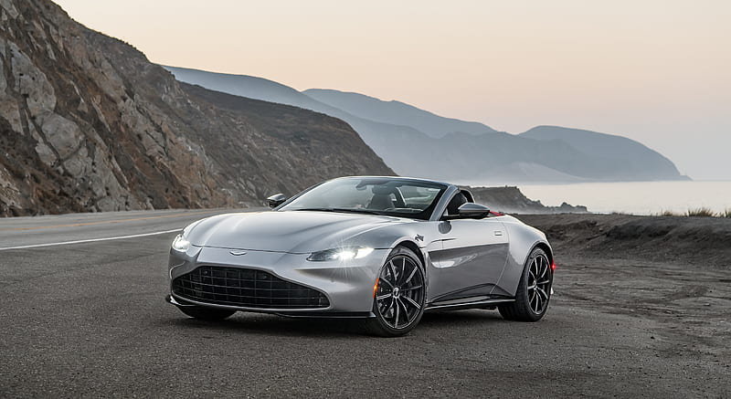 2021 Aston Martin Vantage Roadster (Color: Spirit Silver; US-Spec) - Front Three-Quarter , car, HD wallpaper 2021 Aston Martin Vantage Roadster (Color: Spirit Silver; US-Spec) - Front Three-Quarter , car, HD wallpaper