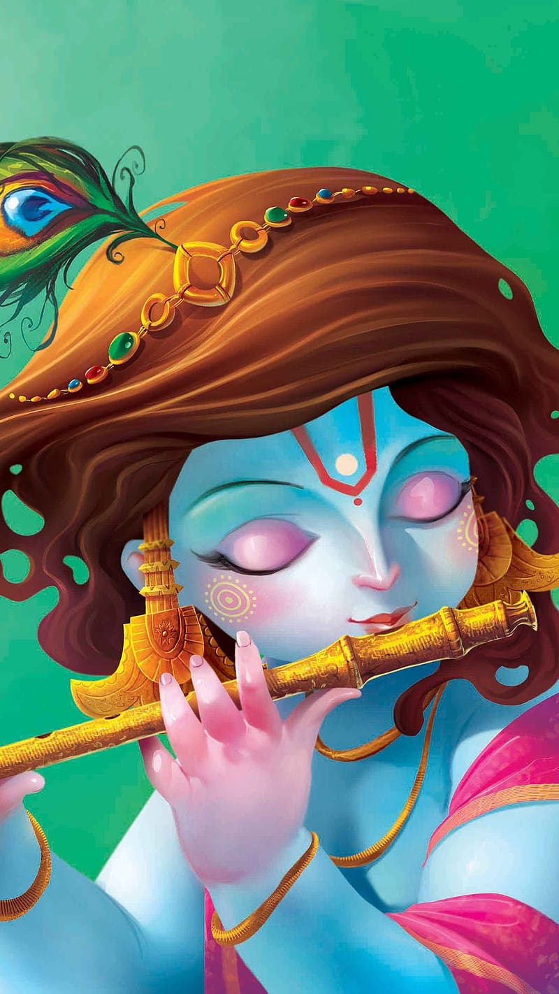 Best Lord Krishna, Animation, god, kanha, HD phone wallpaper | Peakpx