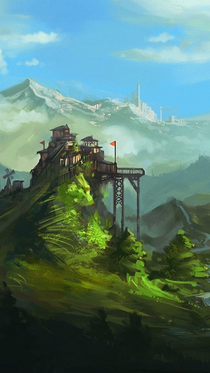 Anime background, Anime scenery, Fantasy landscape