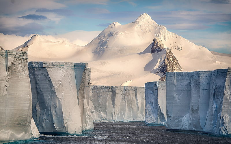 Tabular iceberg, Iceberg, zing, Frozen, Ice, HD wallpaper