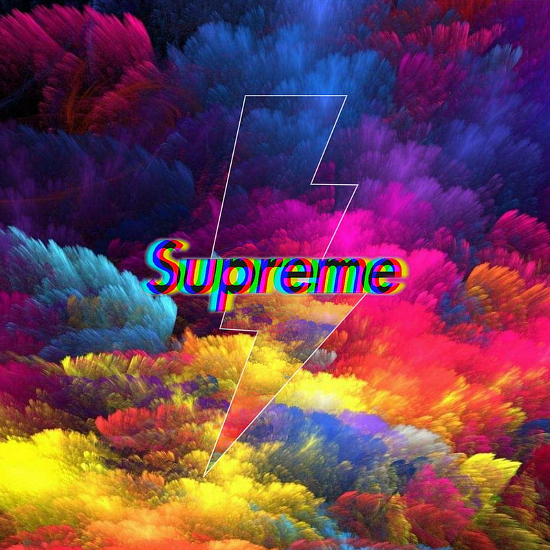 Supreme, color, explosion, humo, brand, HD phone wallpaper
