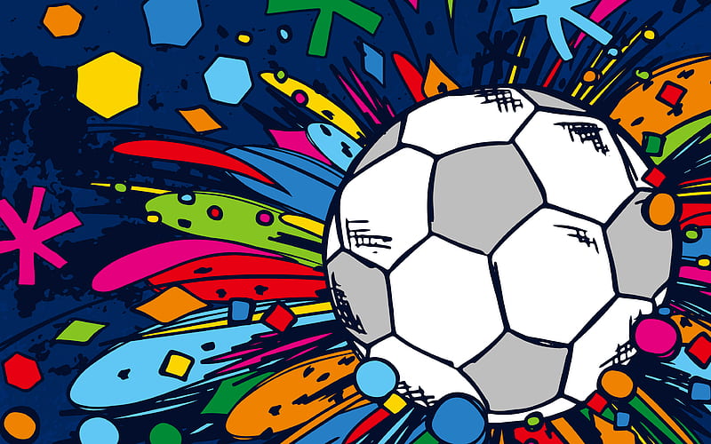Soccer art, creative, football, ball, HD wallpaper | Peakpx