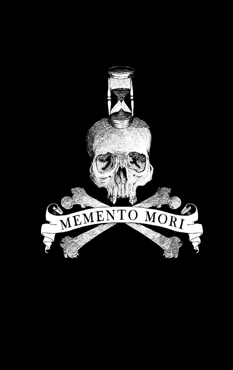 Memento Mori, black, symbols, HD phone wallpaper