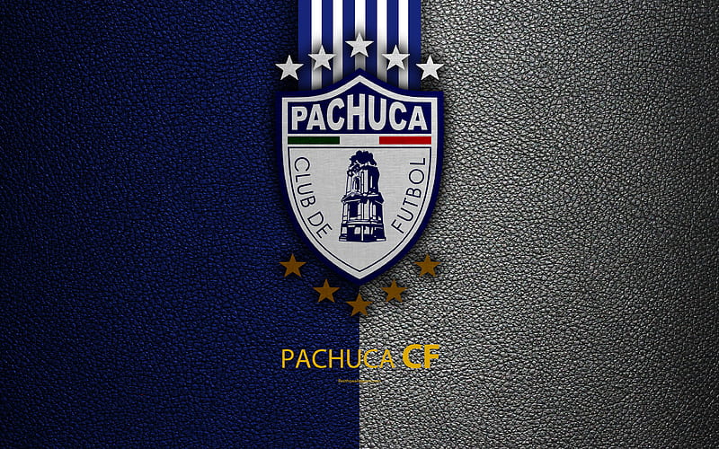 CF Pachuca leather texture, logo, Mexican football club, blue white lines,  Liga MX, HD wallpaper | Peakpx