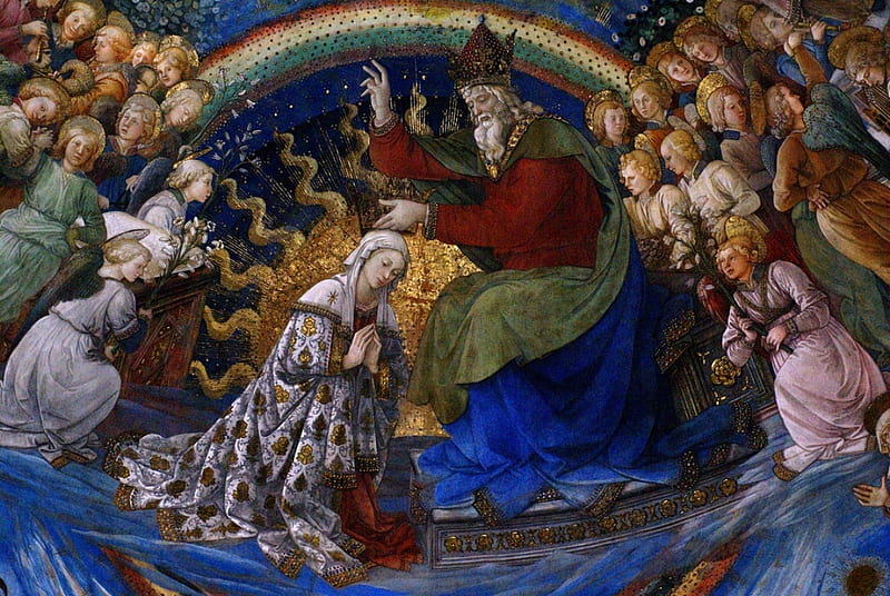 Coronation of Mary, God, Virgin, Mary, Father, HD wallpaper