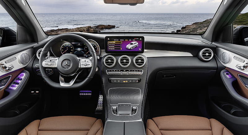 2020 Mercedes-Benz GLC Mercedes-Benz GLC (X253), 2019, designo selenitgrau magno, Polster Leder sattelbraun ..Mercedes-Benz GLC (X253), 2019 , car, HD wallpaper