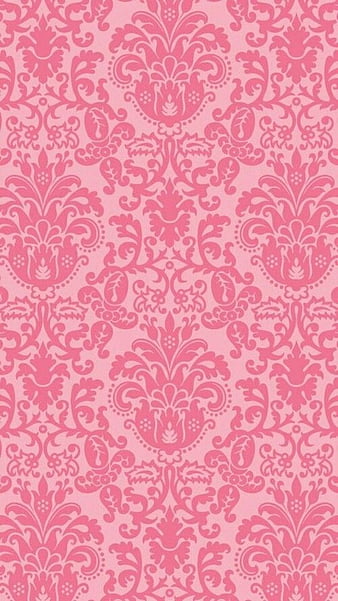 Premium Vector  Pink damask wallpaper