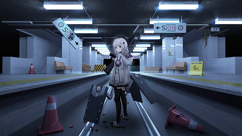 Girls Frontline Train Subway , girls-frontline, anime-girl, anime, subway, HD wallpaper