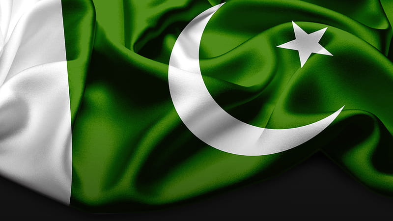 Green White Star Satin Pakistan Flag Pakistan Flag, HD wallpaper